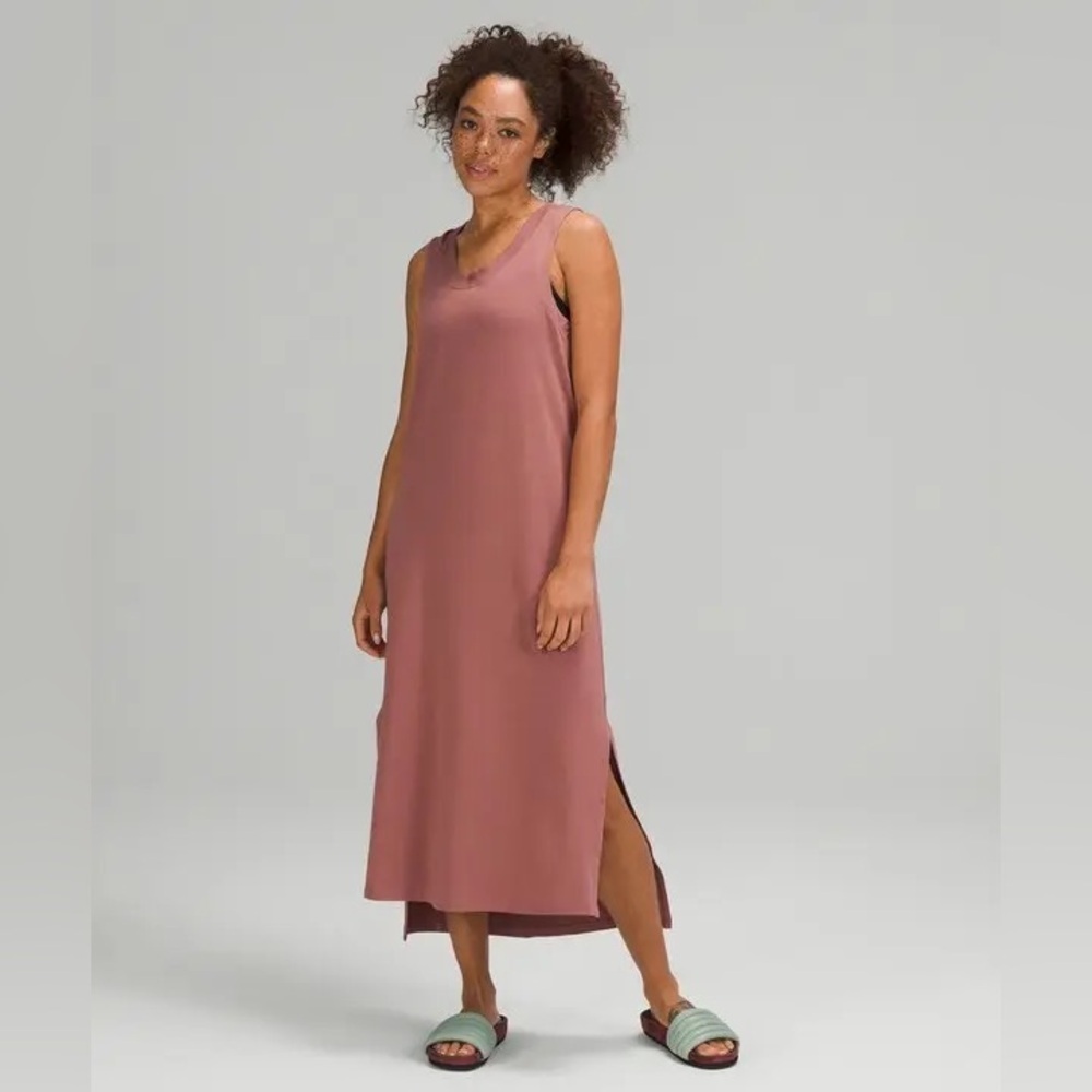 Lululemon All Yours Tank Maxi Dress Spiced Chai Dusty Pink Activewear loungewear
